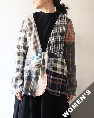 REBUILD by NEEDLES - Flannel Shirt - Cache Coeur Blouse リビルドバイニードルズ カシュクールブラウス