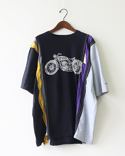 REBUILD by NEEDLES - 7 Cut Wide Tee - College - PATTERN-A リビルドバイニードルズ 7カット ワイド Tシャツ メール便可