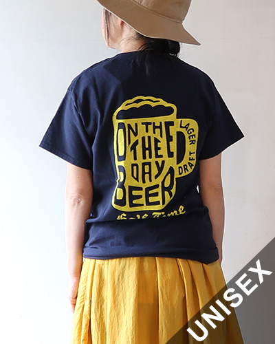 THE DAY ON THE BEACH - The Pocket-T "Half time BEER" - NAVY ザデイオンザビーチ ポケットTシャツ メール便可
