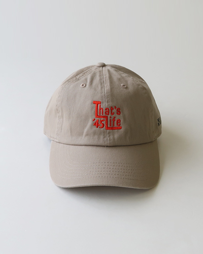 THE DAY ON THE BEACH - Washed twill cap "That's Life '45" ザデイオンザビーチ ウォッシュド ツイル キャップ