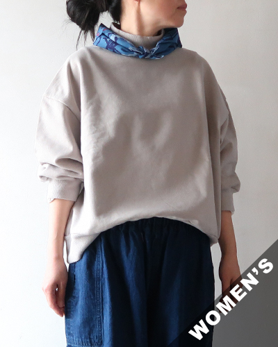 TIGRE BROCANTE ティグルブロカンテ MIGEN裏毛ワイドスクエア7分T GRAYGE