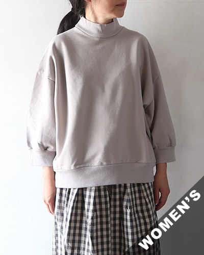 TIGRE BROCANTE ティグルブロカンテ MIGEN裏毛ワイドスクエア7分T GRAYGE