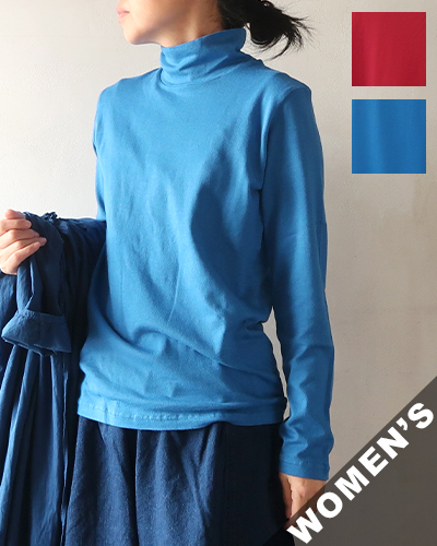 TIGRE BROCANTE ティグルブロカンテ コットンニット天竺レディースタートルネック長袖Tシャツ メール便可