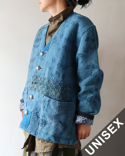 TIGRE BROCANTE ティグルブロカンテ カンタコンチョVネックジャケット INDIGO