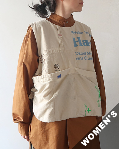 TIGRE BROCANTE ティグルブロカンテ プリントトートMIX ニュースボーイベスト NATURAL