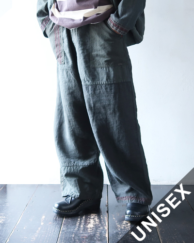 TIGRE BROCANTE ティグルブロカンテ Re.EUROリネンシーツMIX サルクパンツ