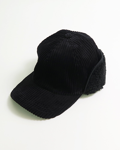 Engineered Garments - Hunting Cap - Cotton 4.5W Corduroy - BLACK エンジニアドガーメンツ ハンティングキャップ