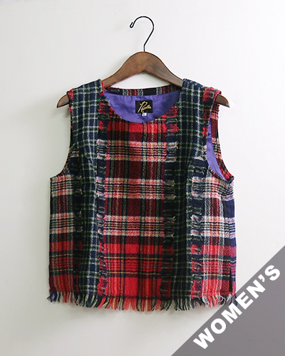 NEEDLES - C.C. Vest - Wool Tartan Plaid ニードルズ シーシーベスト