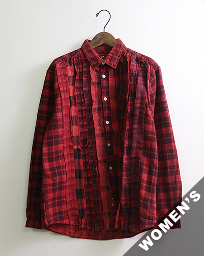 REBUILD by NEEDLES - Flannel Shirt -> Ribbon Shirt / Over Dye リビルドバイニードルズ フランネルシャツ