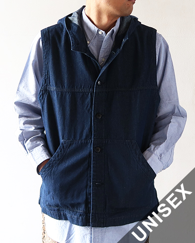 TIGRE BROCANTE ティグルブロカンテ 7オンスデニム カンガルーベスト INDIGO