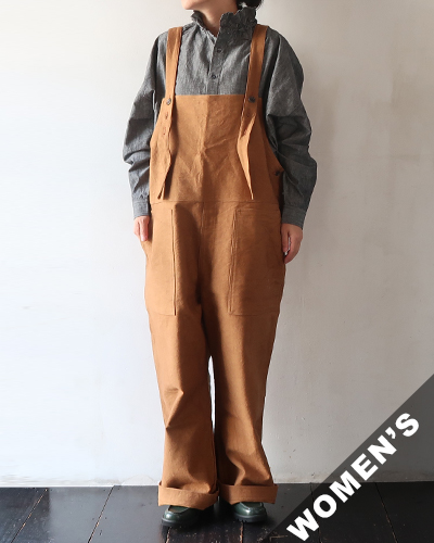 Yarmo - New Bib And Brace Overall - PERSIMMON ヤーモ ニュービブアンドブレイスオーバーオール