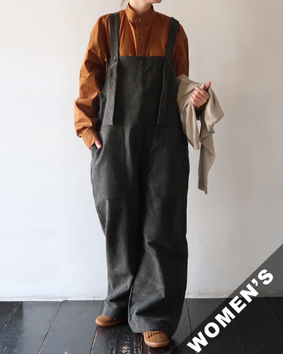 Yarmo - New Bib And Brace Overall - CHARCOAL ヤーモ ニュービブアンドブレイスオーバーオール