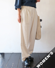パンツ evam eva evam eva｜エヴァムエヴァ water linen crroped pants