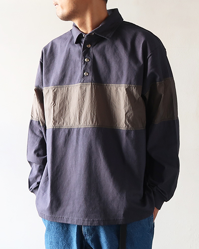 THE NORTH FACE PURPLE LABEL - Carment Dyed Field Rugby Shirt ザ・ノース・フェイス パープルレーベル フィールラグビーシャツ