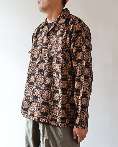 NEEDLES - Classic Shirt - R/PE/W Botanical Jq. ニードルズ  