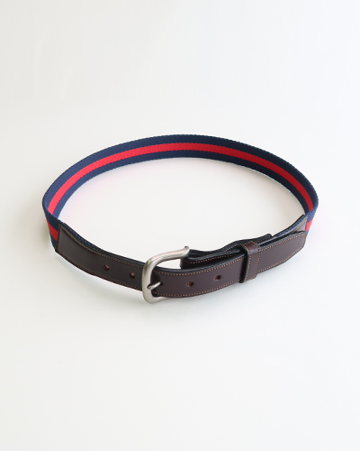 Engineered Garments - Webbing Belt - RED×NAVY STRIPE エンジニアドガーメンツ ウェビングベルト