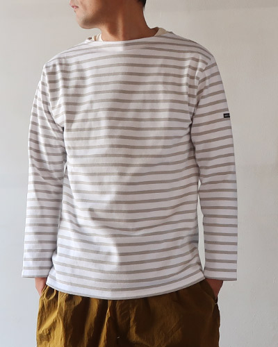 SAINT JAMES - OUESSANT - ECRU×MALTE CHINE セントジェームス
