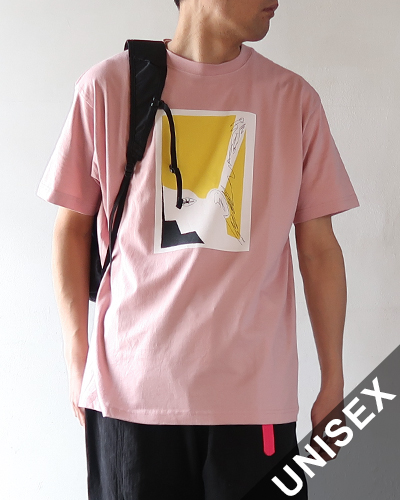 PROGRESS RUNNING CLUB × LIKE THE WIND Magazine - SHORT SLEEVE TEE - PINK プログレスランニングクラブ 半袖Tシャツ