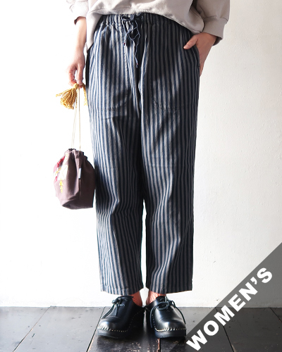 TIGRE BROCANTE ティグルブロカンテ ヒッコリータゴサクロングパンツ BEIGE