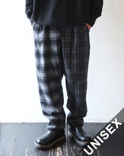 TIGRE BROCANTE ティグルブロカンテ ネルチェックMIX タゴサクロングパンツ CHARCOAL