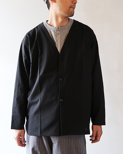 South2 West8 - V-Neck Cardigan - Poly Oxford サウス2ウエスト8 V 