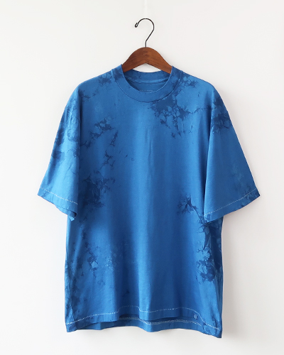 BARAILLE&SOWBOW - KIRISHIMA S/S TEE - DARK INDIGO TIE-DYE 蒼氓 タイダイTシャツ