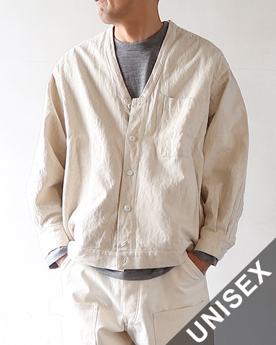 SOWBOW - SOWBOW SHIRT-F CARDIGAN - 10oz DENIM - NATURAL 蒼氓 シャツカーディガン