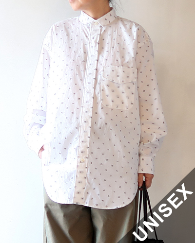 Engineered Garments - Wing Collar Shirt - Cotton Alphabet Embroidery エンジニアドガーメンツ ウィングカラーシャツ