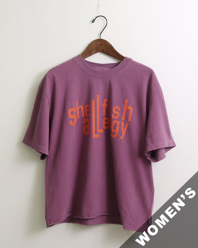 THE DAY ON THE BEACH - Cutoff Comfort-T "allergy" - BERRY ザデイオンザビーチ カットオフ コンフォート Tシャツ メール便可