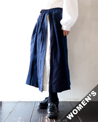 TIGRE BROCANTE ティグルブロカンテ 藍の古布 スリットロングスカート