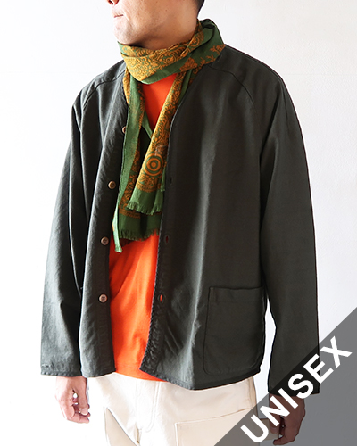 TIGRE BROCANTE ティグルブロカンテ ミディアムハード天竺 ARMYカーディガン KHAKI
