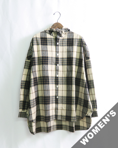 Yarmo - Ruffle Shirts - Shaggy Check ヤーモ ラッフルシャツ