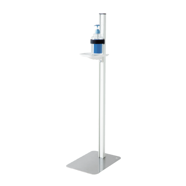 【販売終了】【感染対策】昇降式消毒液スタンド TTM-09＜Ｗ:ホワイト＞