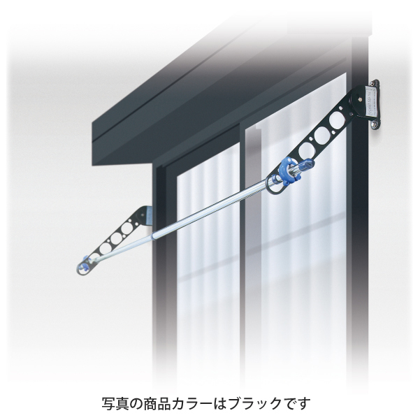 【販売終了】DRY・WAVE(ドライ・ウェーブ)窓壁用物干金物 KA50＜S:シルバー＞【2本で1組】(斜上・水平・斜下・収納4方向)