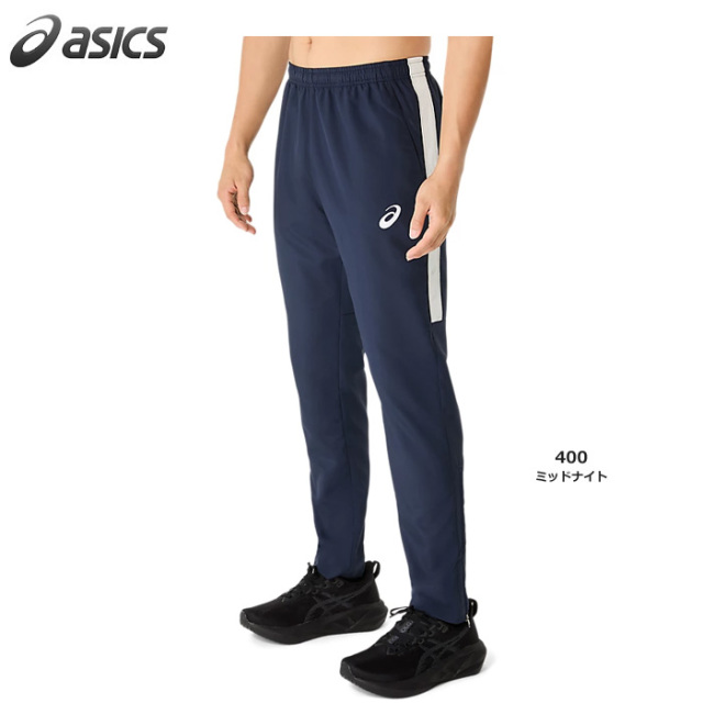 【25SS】【アシックス】2031E966 ドライクロスロゴテープパンツ（S～2XL）■股下７４ｃｍ（Ｌ寸）（リサイクル素材）