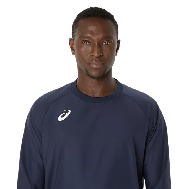 サッカー部　ピステ　アシックス　ネイビー　XO 25SS】【アシックス】2101A319 ピステシャツ（XS～2XL）