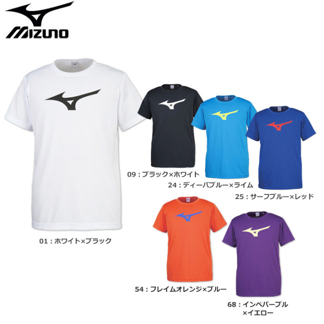 【ミズノ】32JA8155　ビッグロゴRunBirdＴシャツ（Ｍ、Ｌ）【★１着までクリックポストOK　送料220円】【★即納】