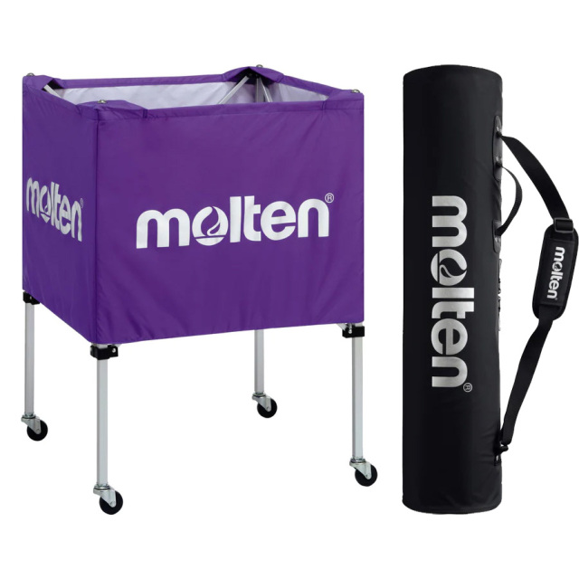molten 折りたたみ式ボールカゴ 収納バッグ付き molten ＼名入れ可能／ 8色展開 モルテン 折りたたみ式平型