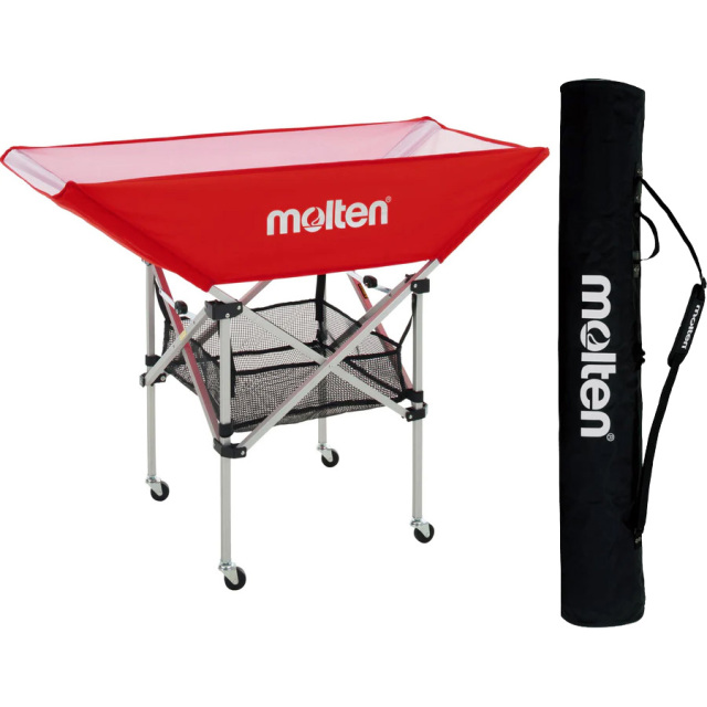 モルテン】BK0032 折りたたみ式平型ボールカゴ（背低）キャリーケース