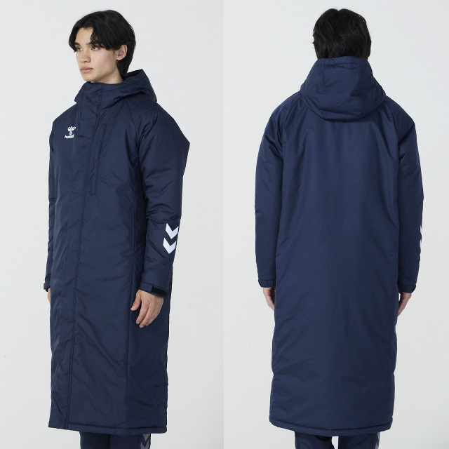 25FW】【ヒュンメル】HAW8118 チームパデッドロングコート（S-M～XO）