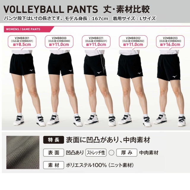 ミズノ】V2MBB203 ゲームパンツ（レディス：S～2XL