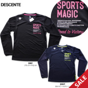 【SALE】【デサント】DVB-5755WL SPORTS MAGICプラシャツ【長袖】（レディス：Lサイズ）【★１着までクリックポストOK　送料220円】【★即納】