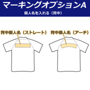【マーキング：オプションA】背中に個人名を入れられます。