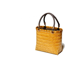 網代編み竹バッグＳカートメイン