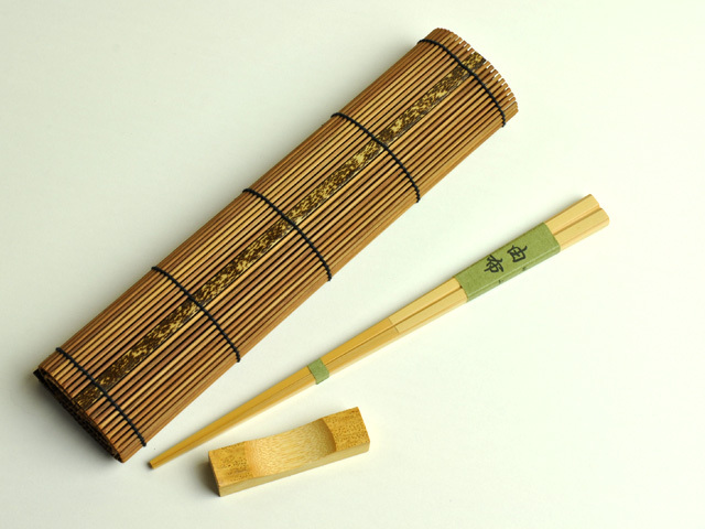 竹箸+箸置き+竹マットの3点セット「和のしつらえセット」/セット商品