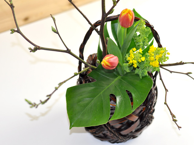 花籠　花入れ　花器　在銘　作家物　華道　生花　花生　真竹　みだれ編み　ア23 花籠 花入れ 花器 在銘 作家物 華道 生花 花生 真竹 みだれ編み