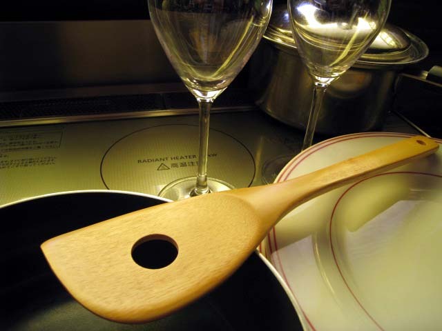 穴あきターナー/キッチン雑貨/調理器具/フライ返し/調理ヘラ/竹ヘラ