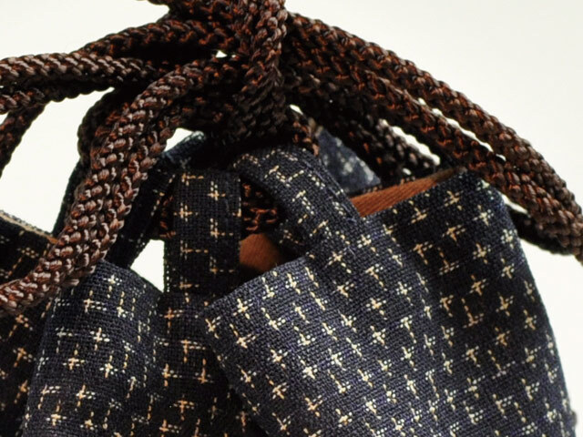 籠巾着「HAKO」シリーズ 田園 denen/ぐい呑み入れ/ぐい呑み袋/小物