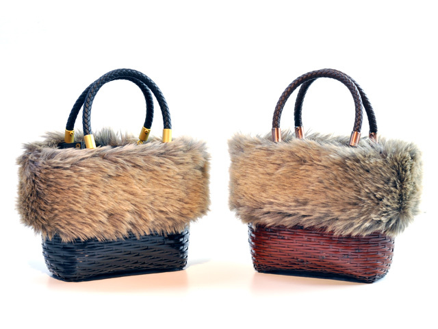 山路バッグ S エコファーカバー付き/取り外し可能/エコファー  