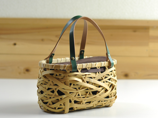 やたら編みかごバッグS/ミニバッグ/竹かごバッグ/カゴバッグ/竹バッグ  